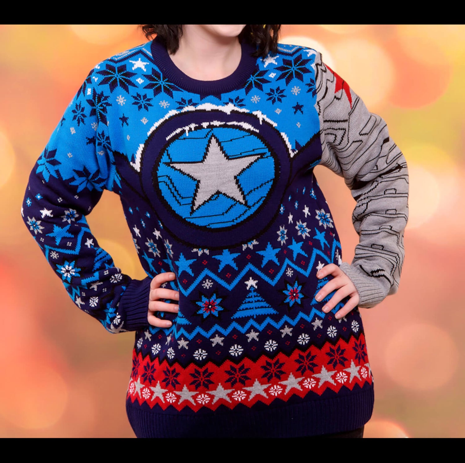 Marvel Winter Soldier Christmas Jumper Merchandise Zavvi UK