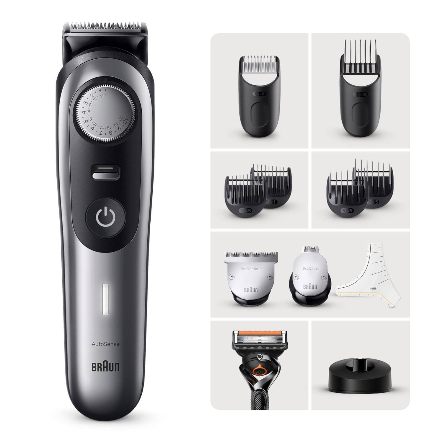Braun Barttrimmer BT9440, Trimmer mit Barber Tools und 180 Min ...
