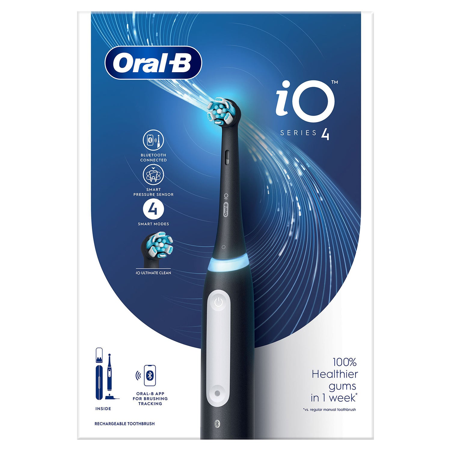 Oral-B IO4 Matte Black Electric Toothbrush With Travel Case | Oral-B UK