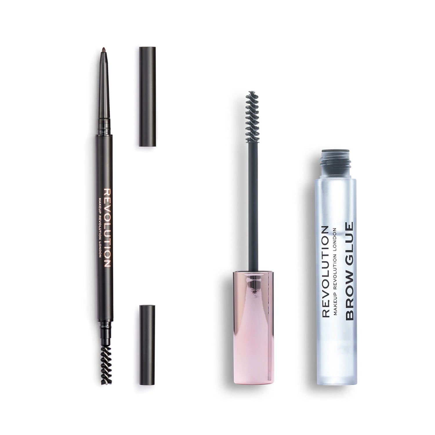 Makeup Revolution Brow Duo Dark Brown LOOKFANTASTIC
