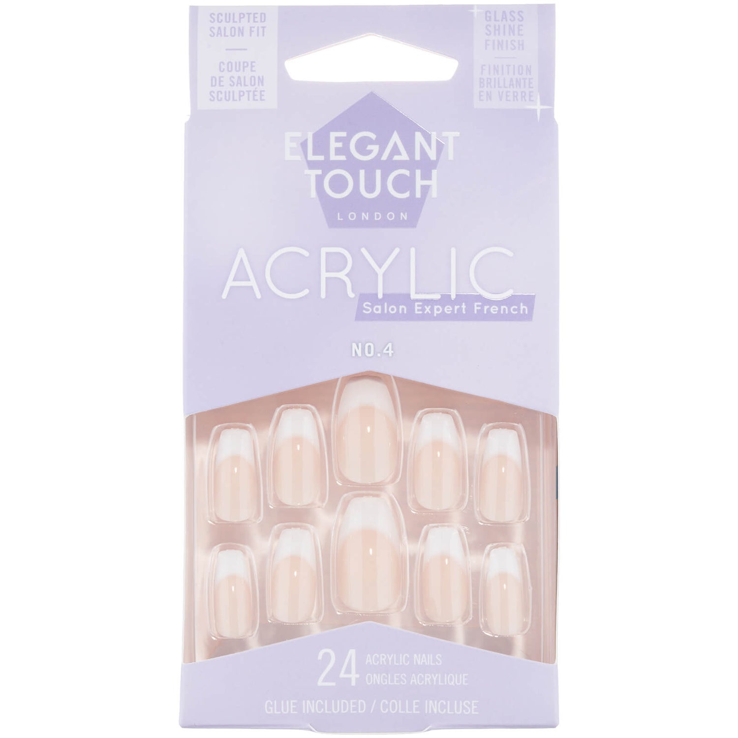 Elegant Touch French Acrylic Nails No.4 LOOKFANTASTIC
