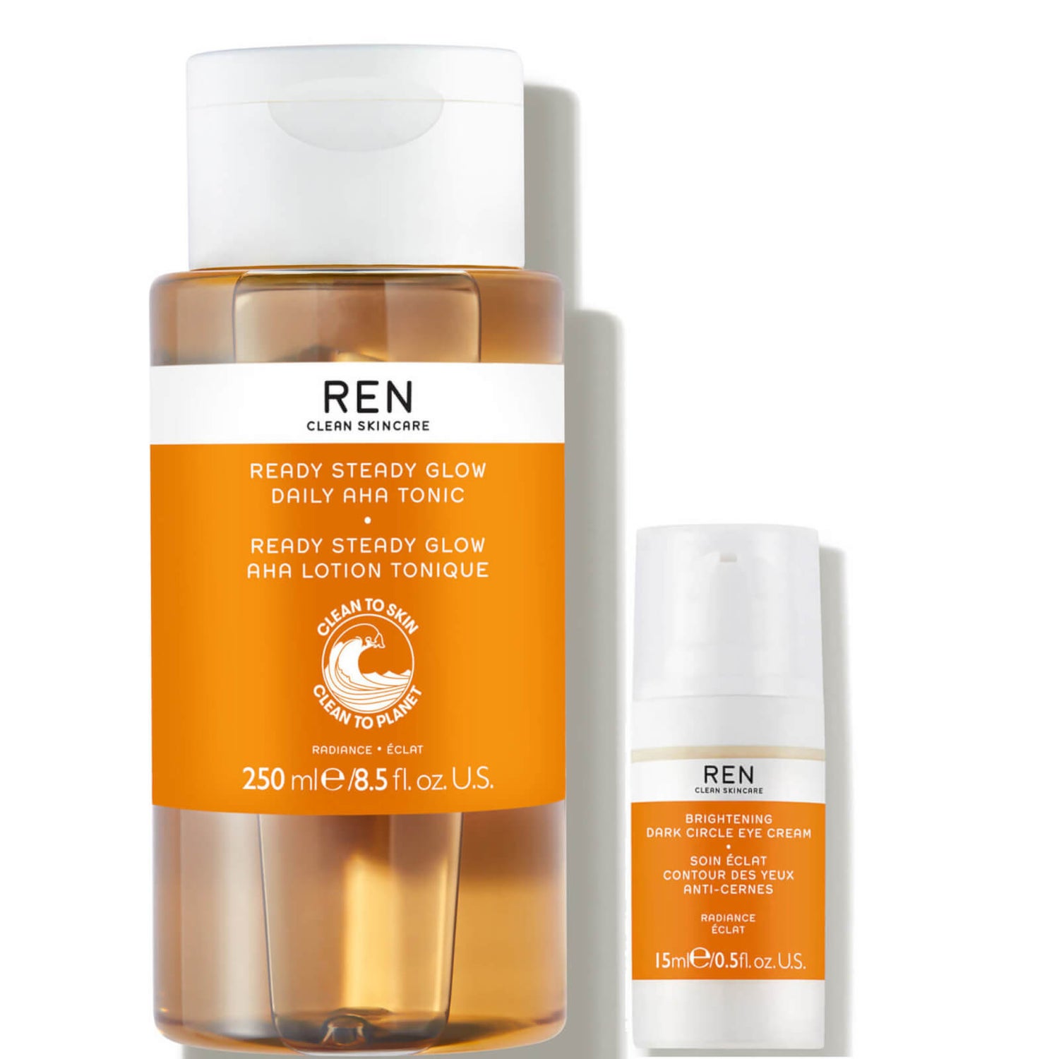 REN Clean Skincare Ready Steady Glow and Dark Circle Eye Cream Set