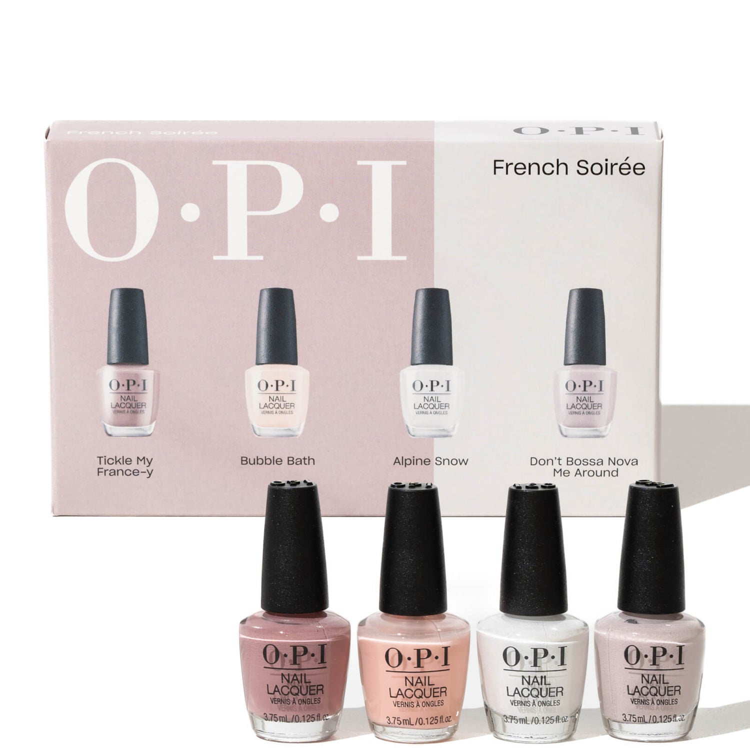 OPI French Soiree Mini Nail Polish Set 4 x 3.75ml lookfantastic Singapore