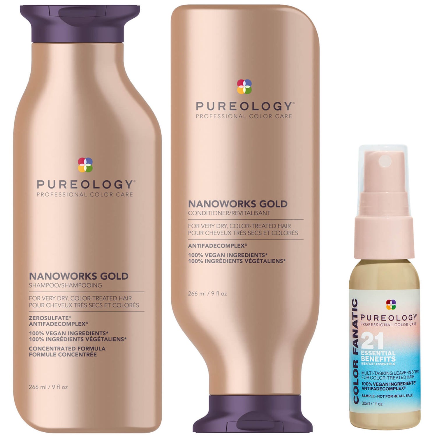 Pureology Nanoworks Gold Shampoo 266ml, Conditioner 266ml and Color