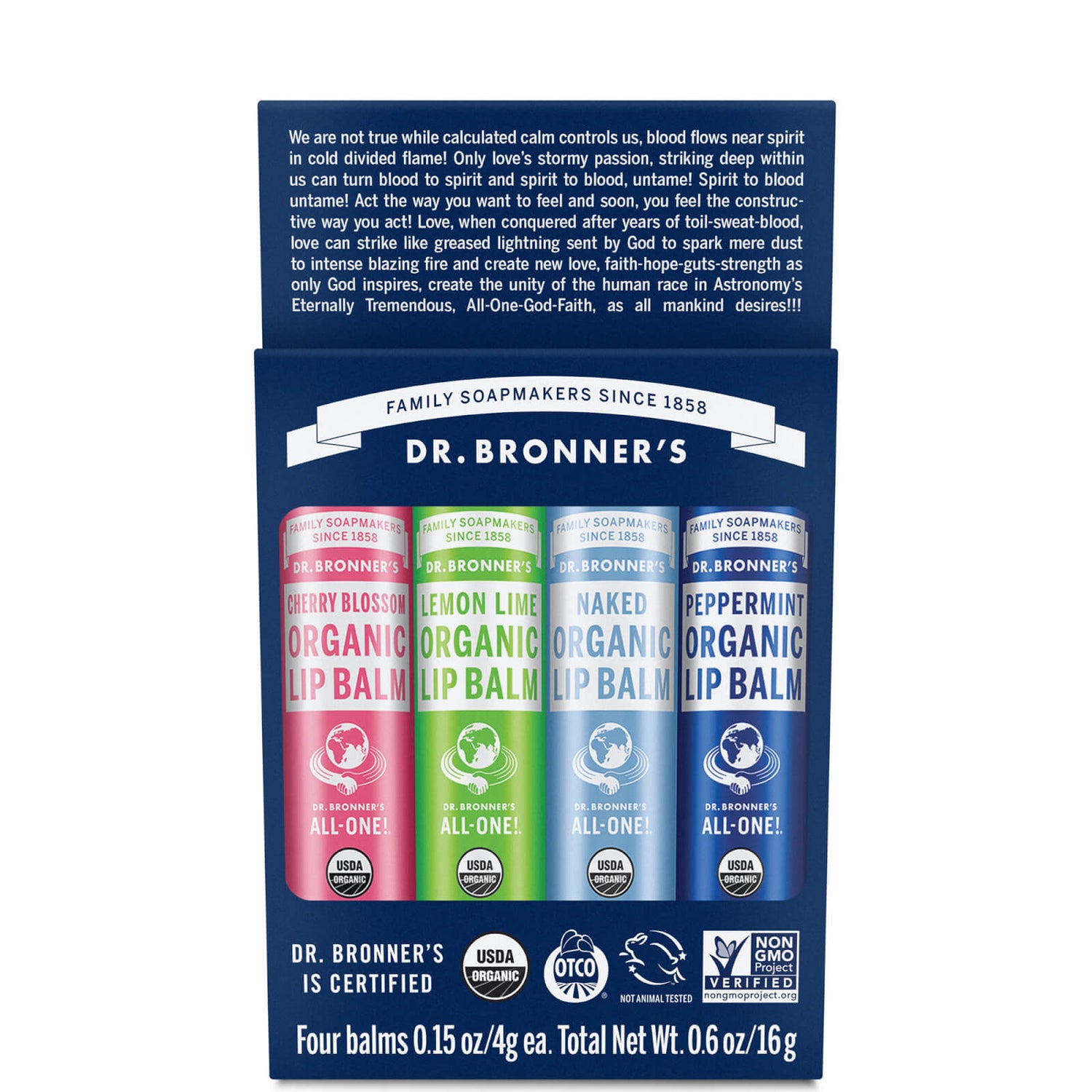 Dr. Bronner's Joy Lip Balm Set LOOKFANTASTIC