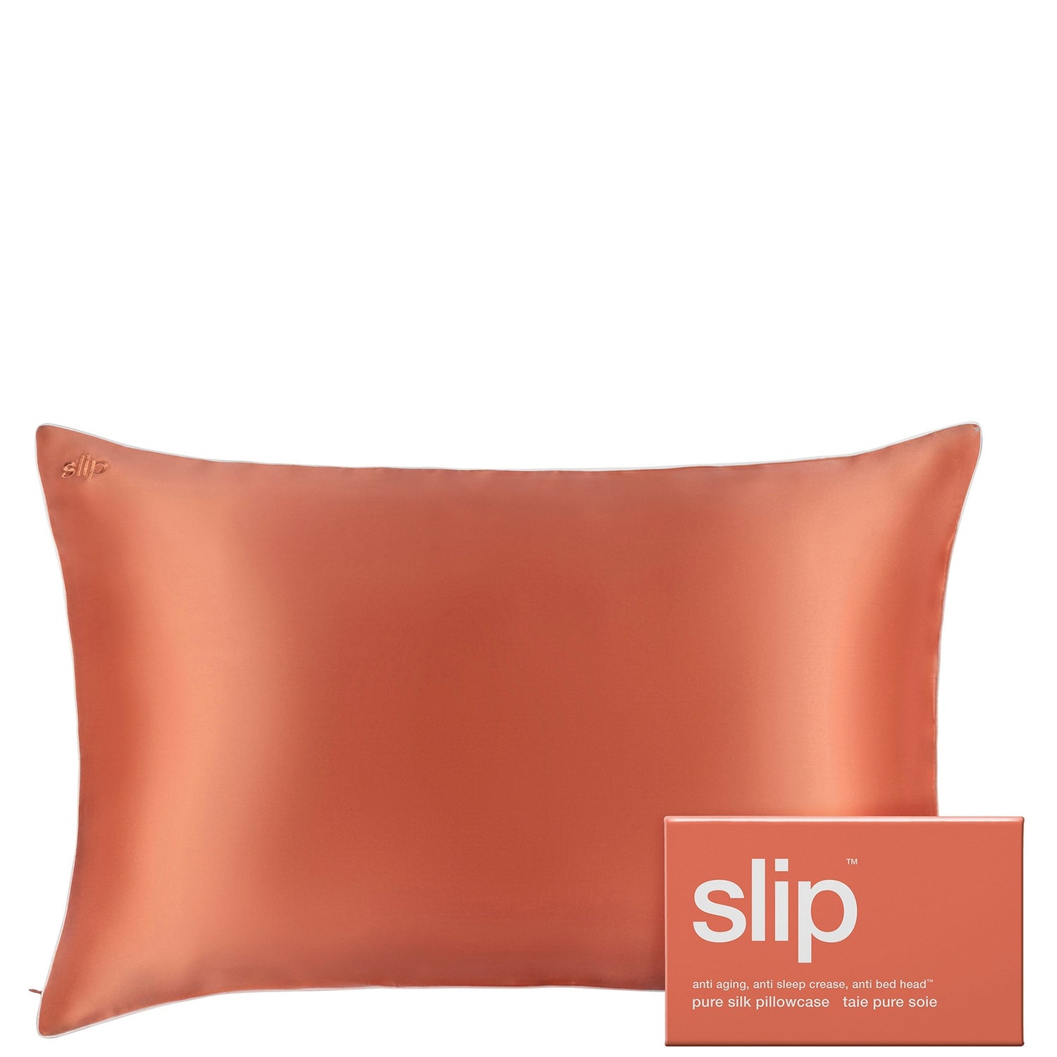 Slip Pure Silk Queen Pillowcase Coral Sunset LOOKFANTASTIC
