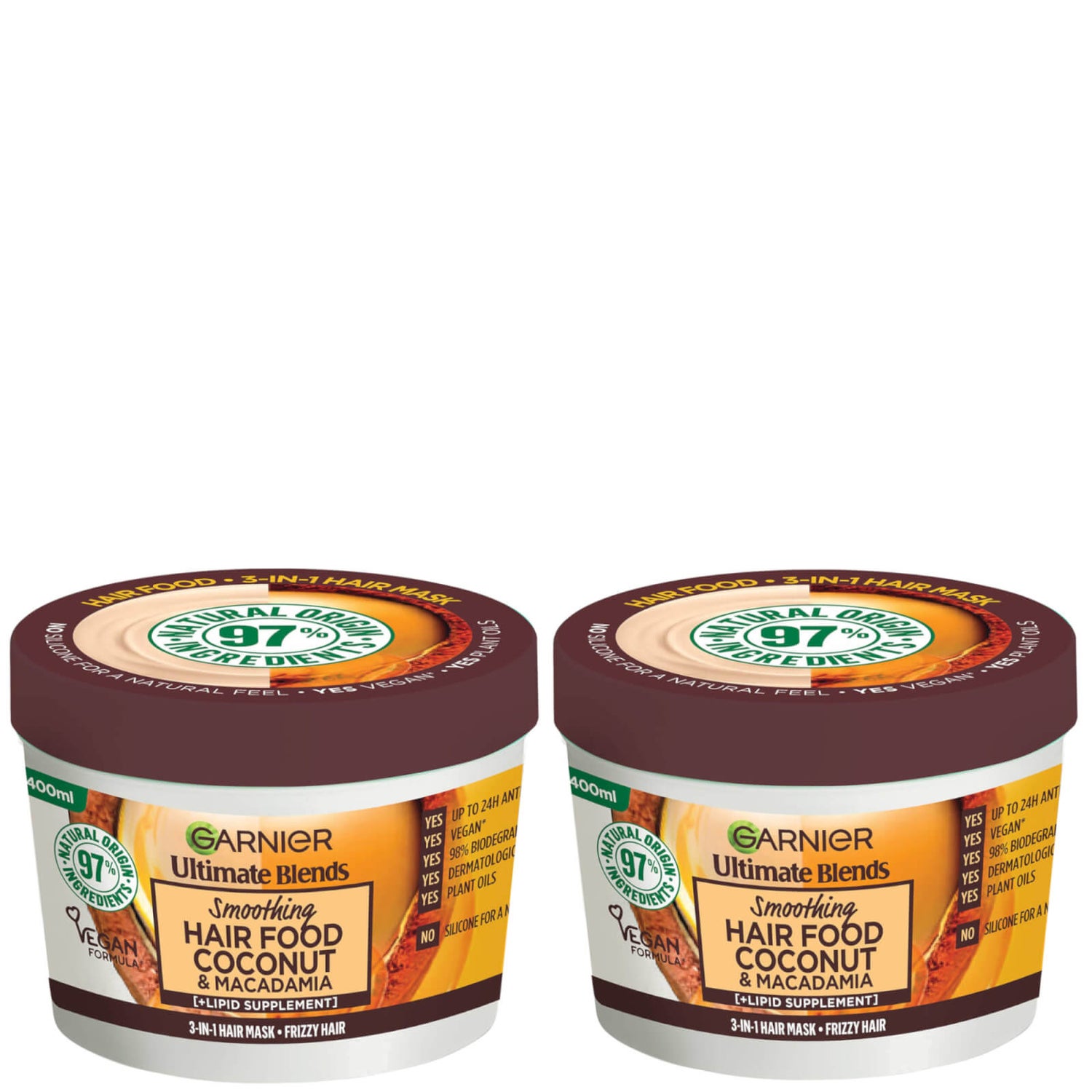 Garnier Ultimate Blends Coconut 3in1 Frizzy Hair Mask Duo