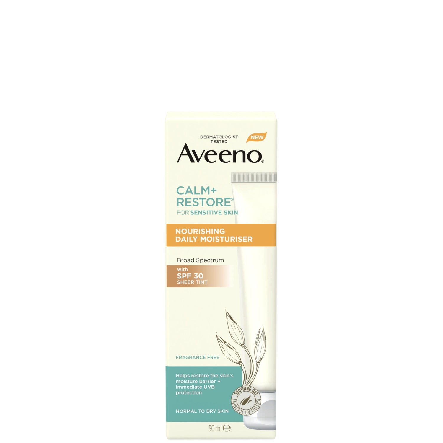 Aveeno Face Calm and Restore Nourishing Daily Moisturiser with SPF 30 50ml