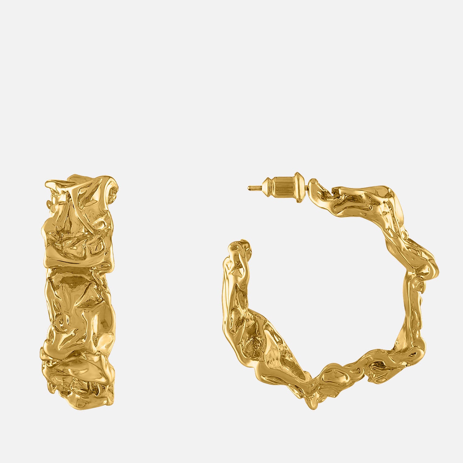 Oma The Label The Natural Hoop 18 Karat Gold Plated Earrings | 免邮