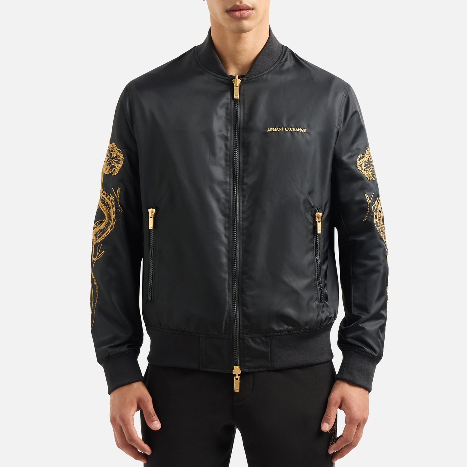 Armani Exchange Men's CNY Lined Bomber Jacket Black TheHut.de