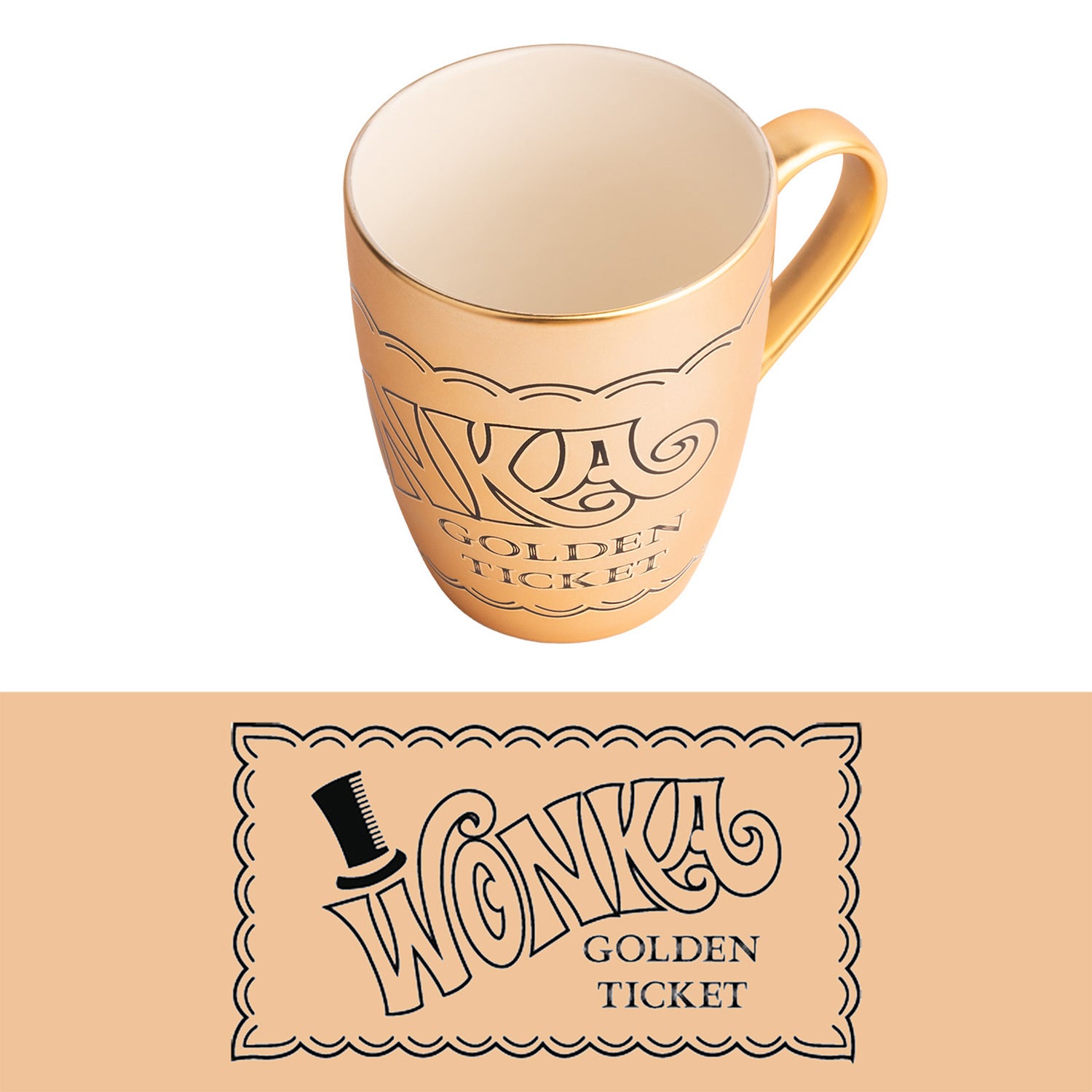 Willy Wonka Golden Ticket Mug Homeware | Zavvi Australia