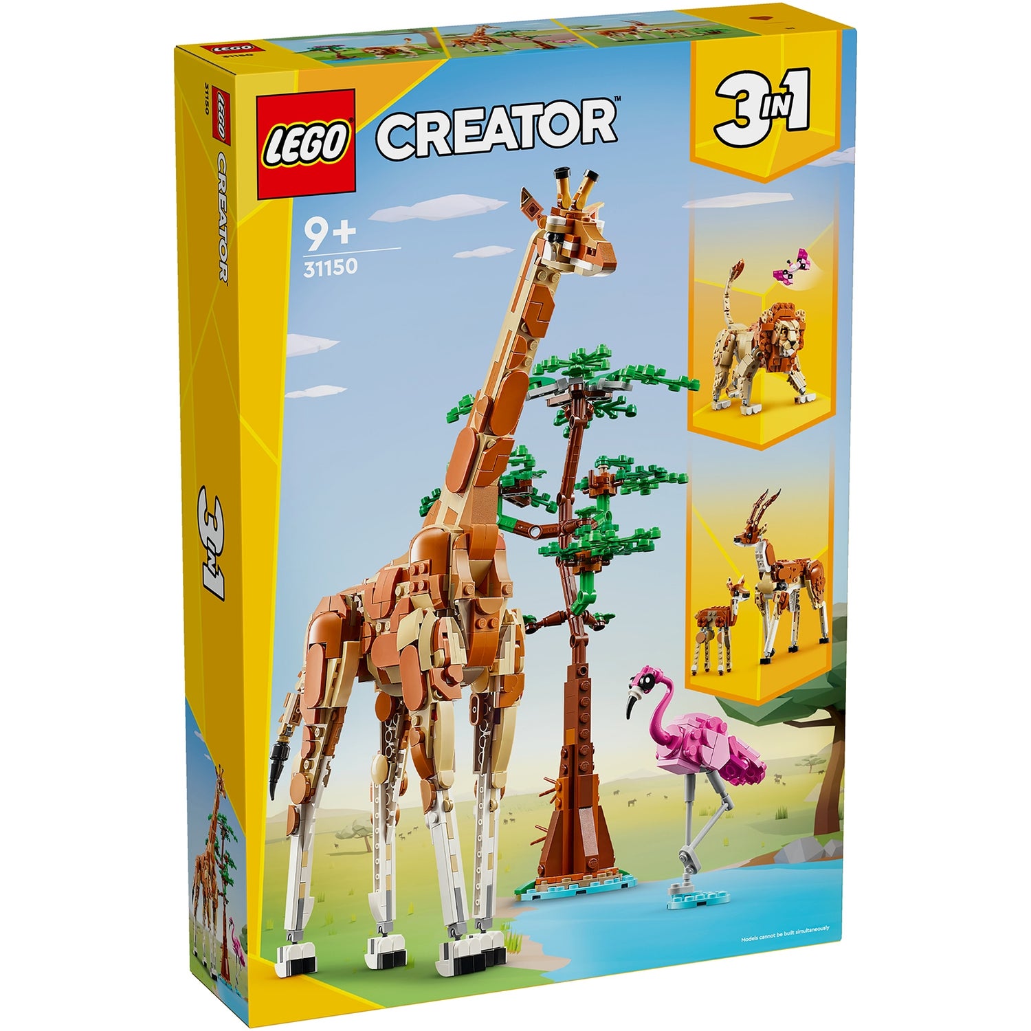 LEGO Creator 3in1 Wild Safari Animals Toy Set 31150 Toys - Zavvi UK