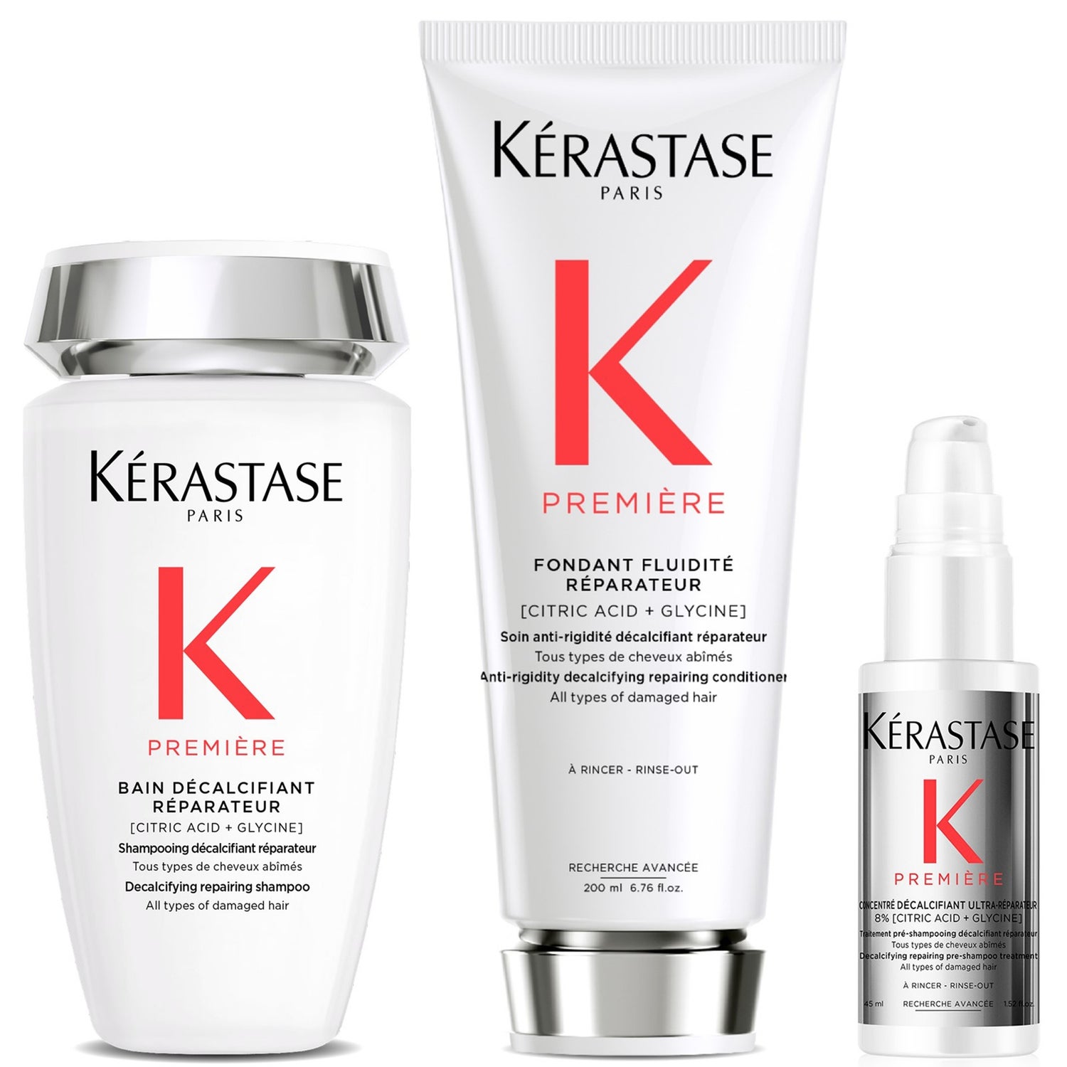 Kérastase Première Decalcifying Shampoo and Conditioner Duo with Travel Size PreShampoo for