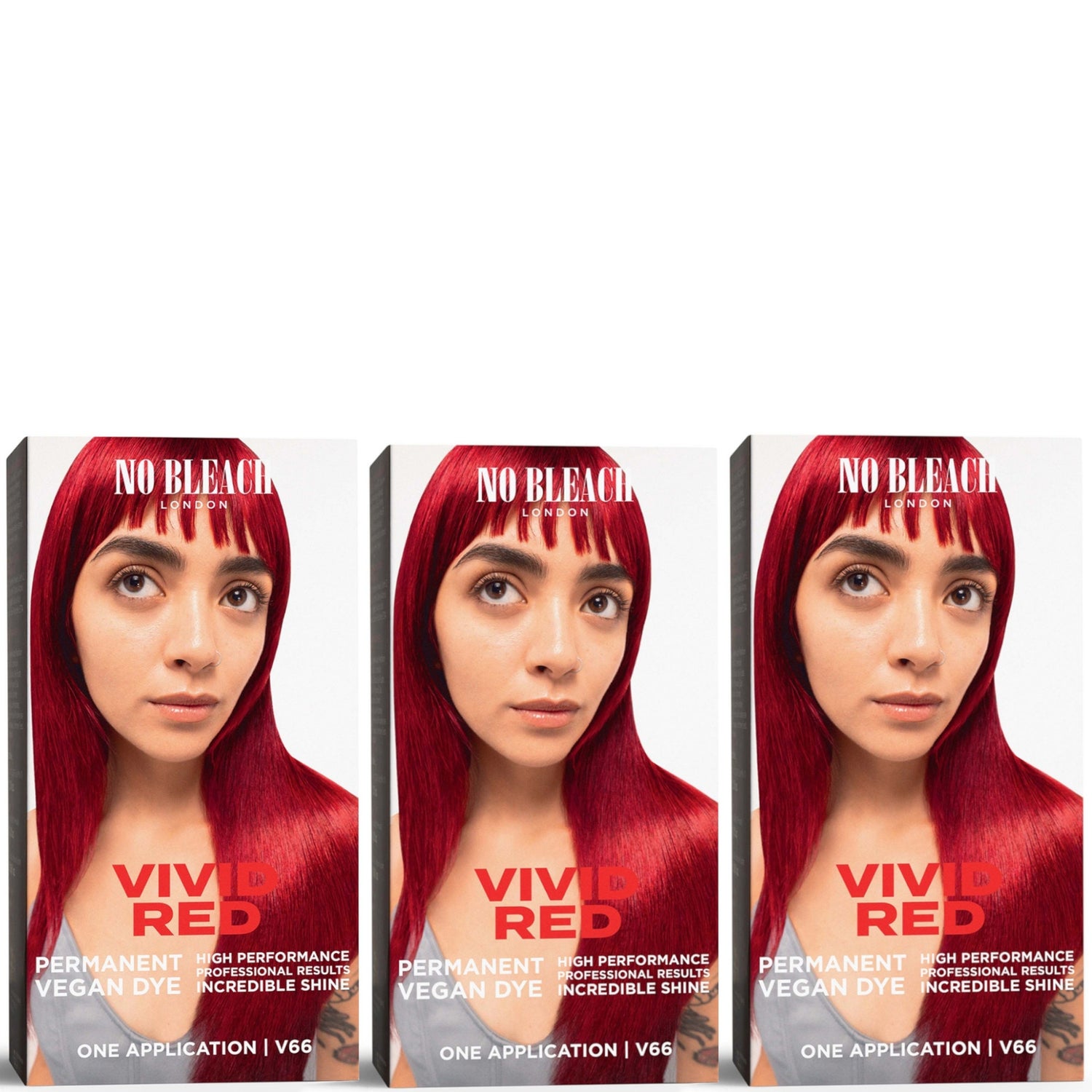 BLEACH LONDON Vivid Red Permanent Kit Trio LOOKFANTASTIC