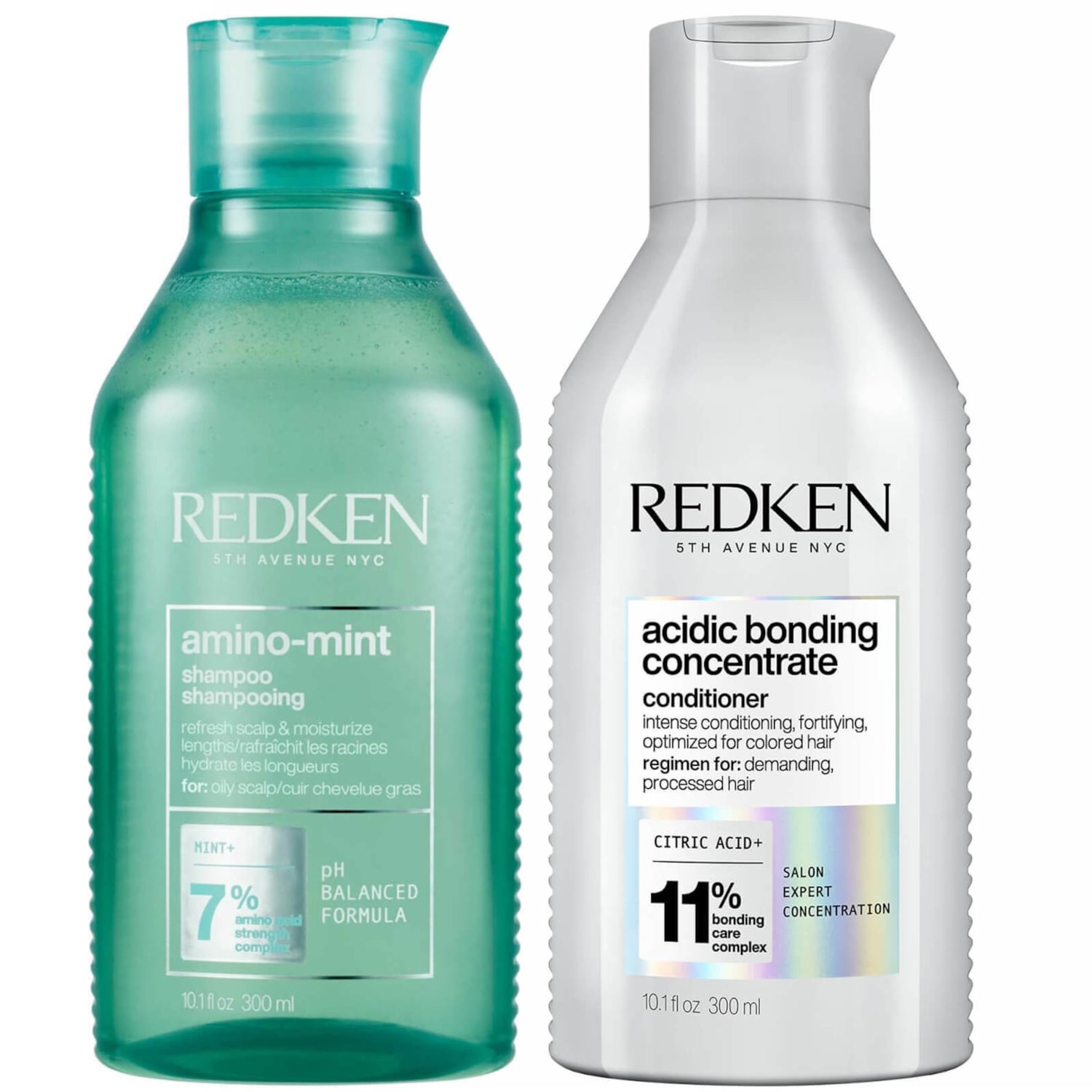Redken Amino Mint Scalp Cleansing for Greasy Hair Shampoo and Acidic Bonding Concentrate