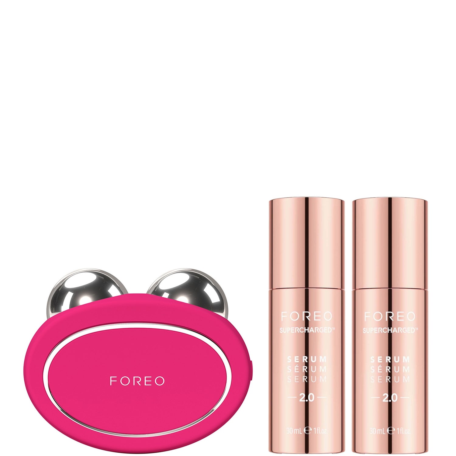 FOREO BEAR 2 Firm and Lift Supercharged Set Fuchsia LOOKFANTASTIC
