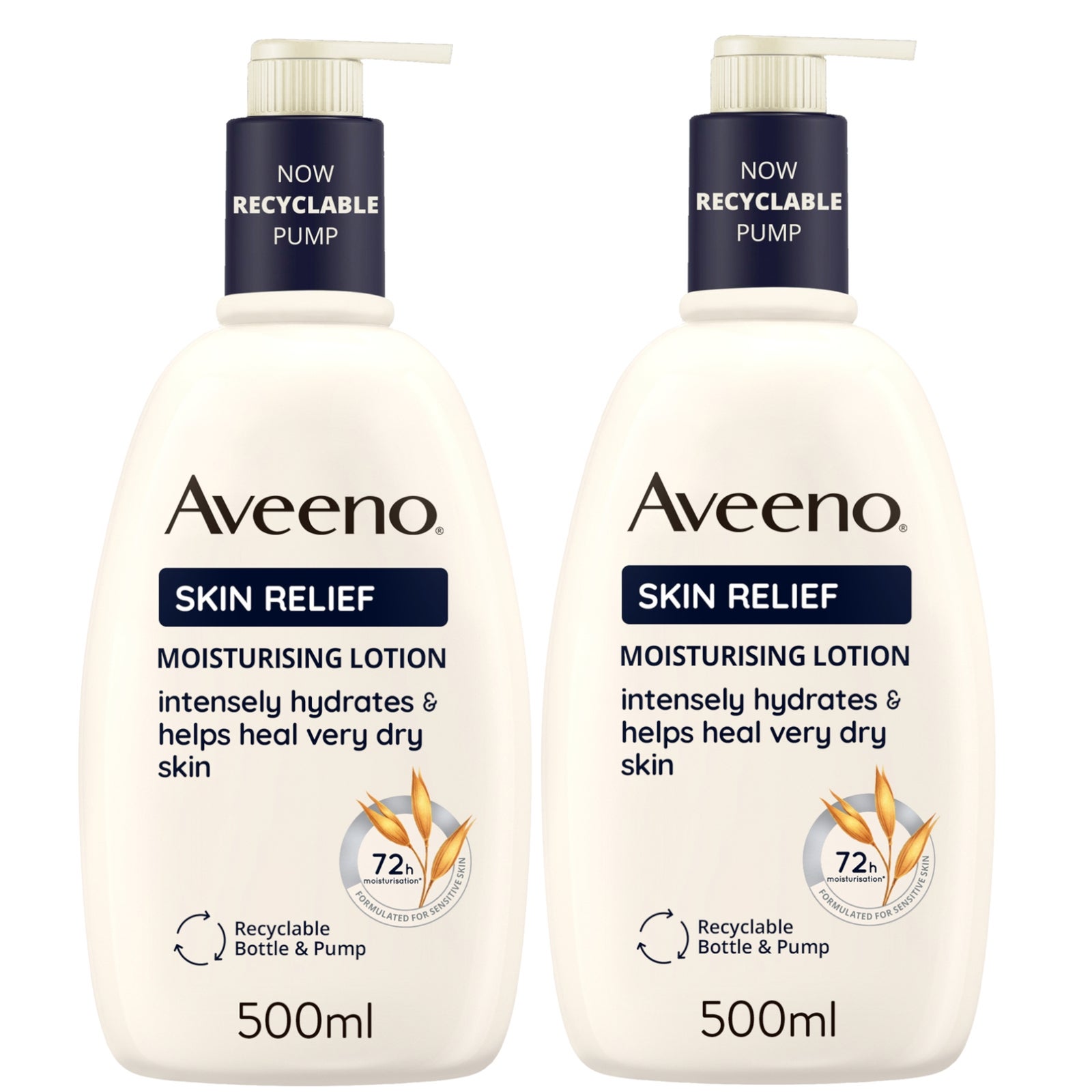 Aveeno Skin Relief Lotion Duo for Intense Hydration 1L Mega Bundle ...