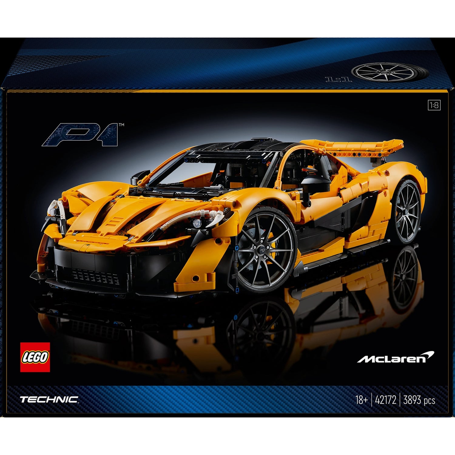 LEGO Technic McLaren P1 Model Car Set for Adults 42172 Toys - Zavvi US