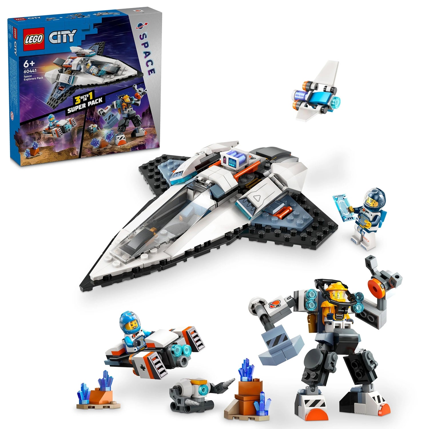 LEGO City Space Explorers Pack with Spaceship Toy 60441 Toys Zavvi UK