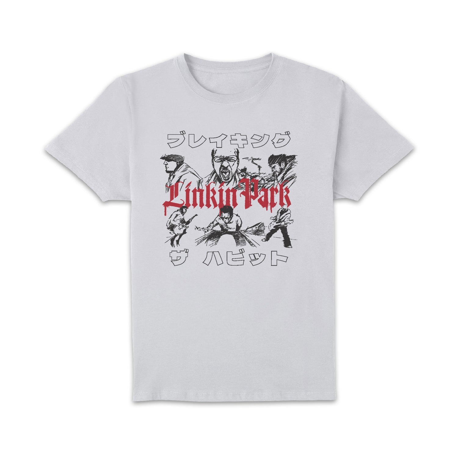 Linkin Park Sketch Unisex T-Shirt - White Clothing - Zavvi UK