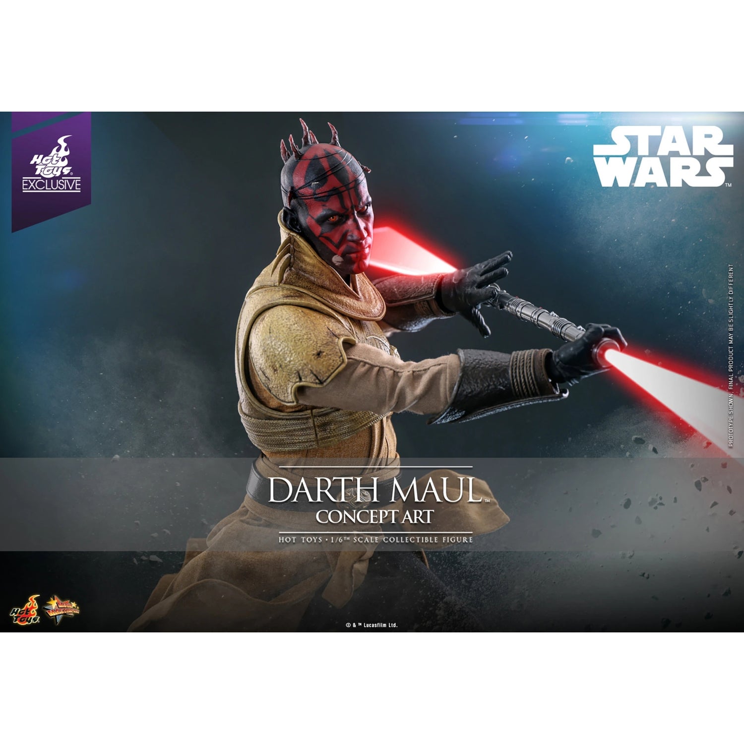 Camiseta Star Wars Clone Wars Darth Maul Big Face - Licencia Oficial, Diseño De Cara Grande, Tela Ligera Y Cómoda