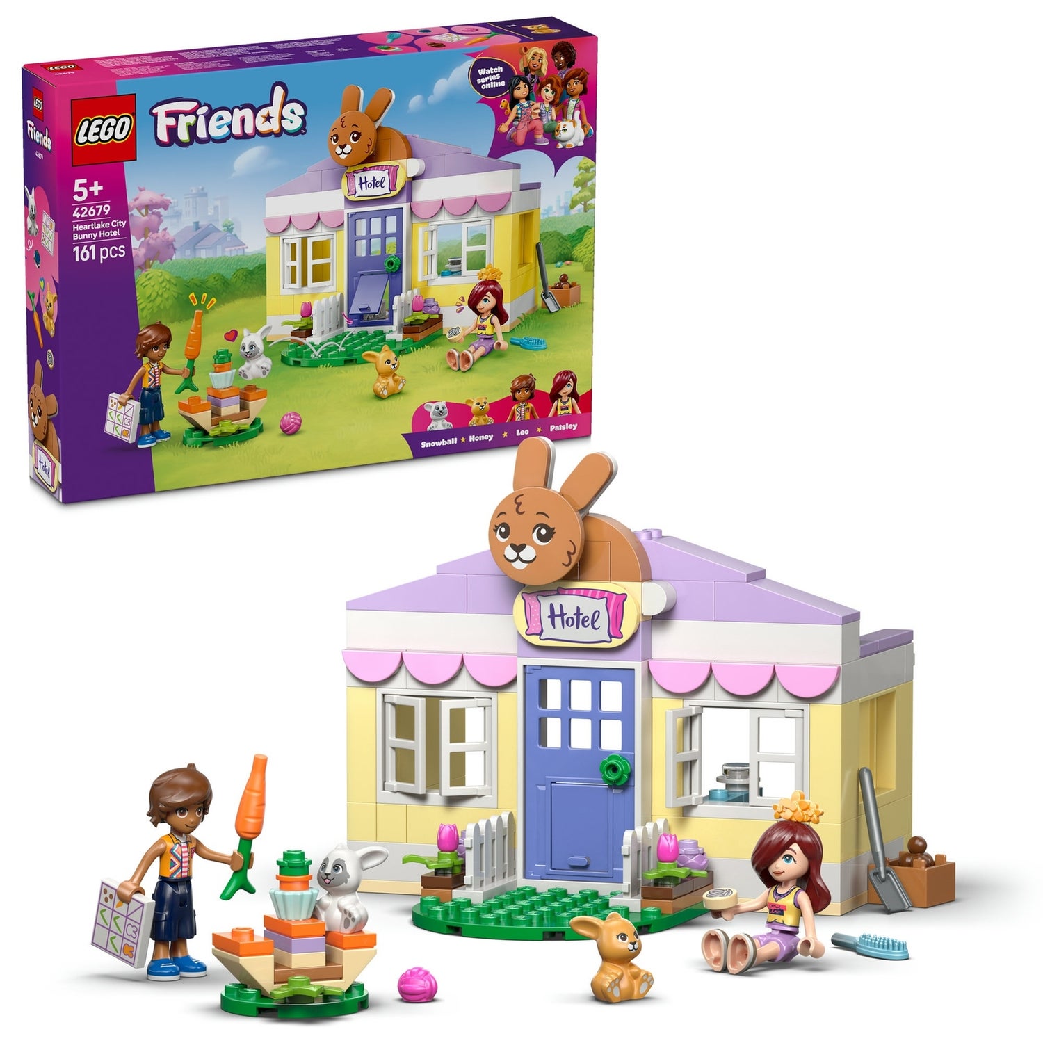LEGO Friends Heartlake City Bunny Hotel Toy for Kids 42679 Toys | Zavvi ...