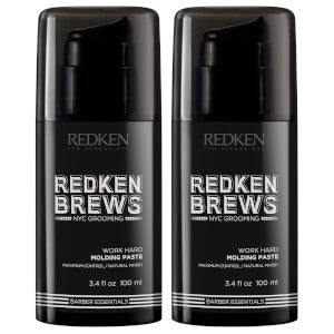 Redken Brews Men's Work Hard Molding Paste Duo