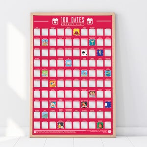 100 Dates Scratch off Poster