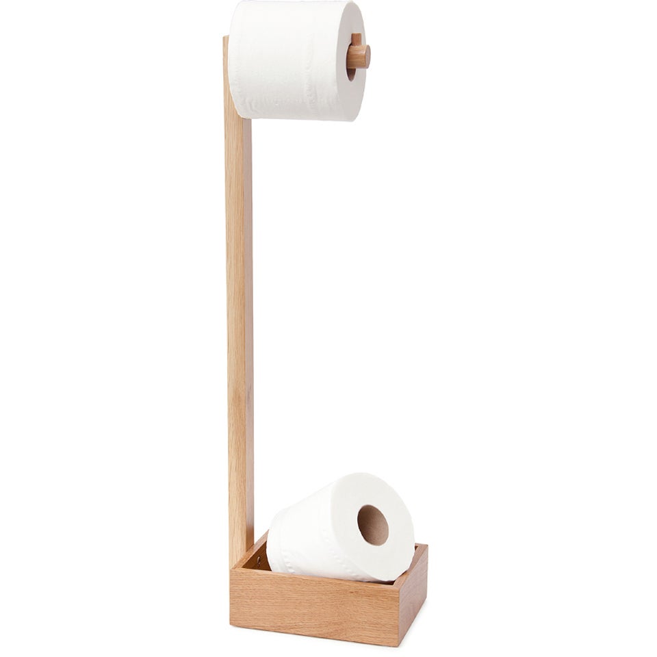 Mezza Naturholz Freistehender Toilettenpapier Halter