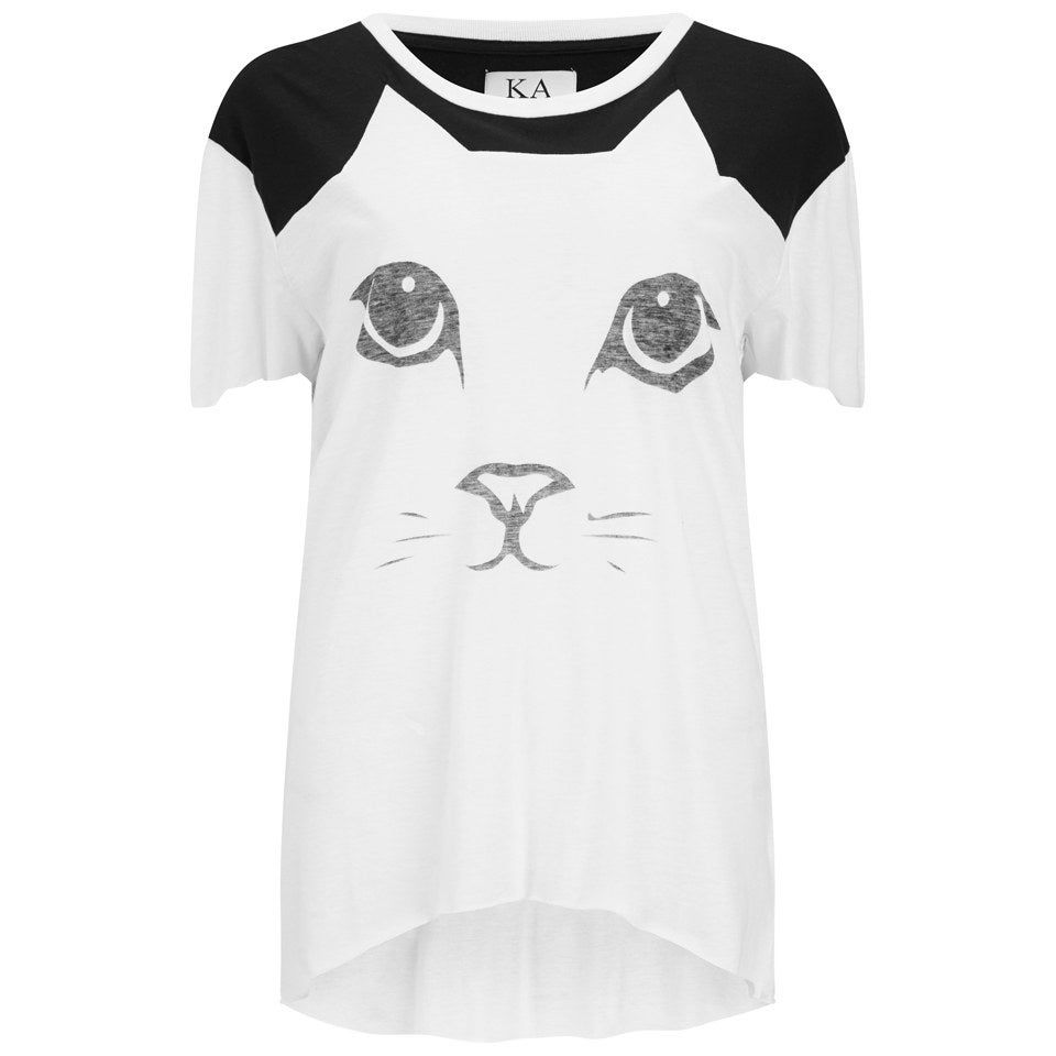 Zoe Karssen Women's Cat T-Shirt - White/Black