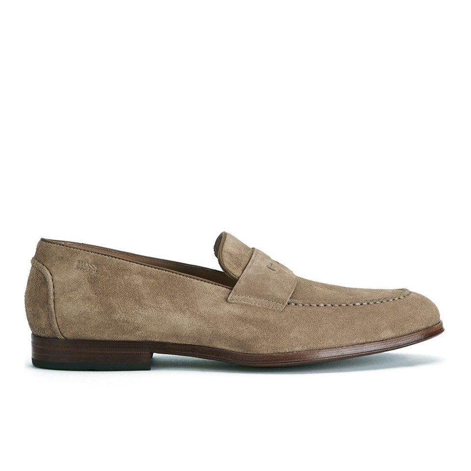 BOSS Hugo Boss Men's Stedeo Suede Loafers - Medium Beige - Free UK ...