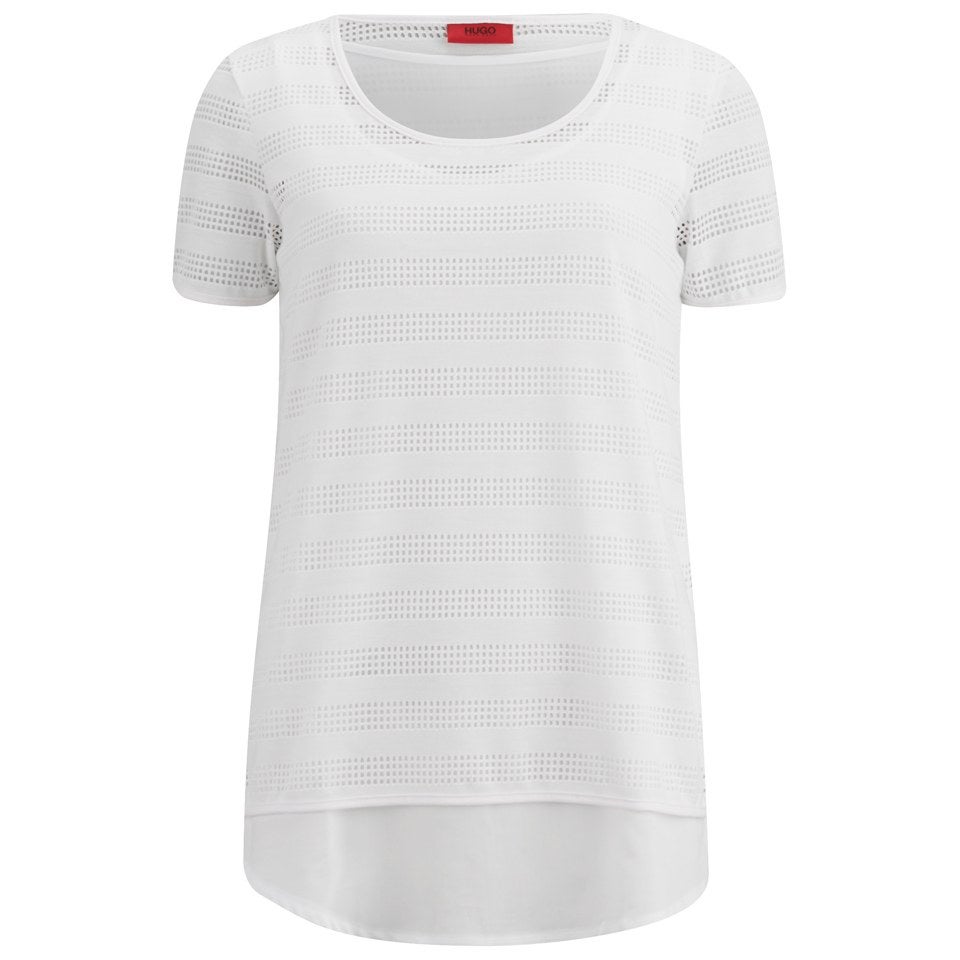 HUGO Women's Demya Short Sleeved T-Shirt - White