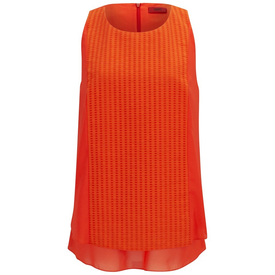HUGO Women's Calesa Sleeveless Top - Bright Orange