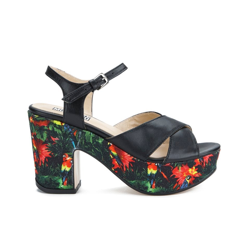 moschino belt platform sandals