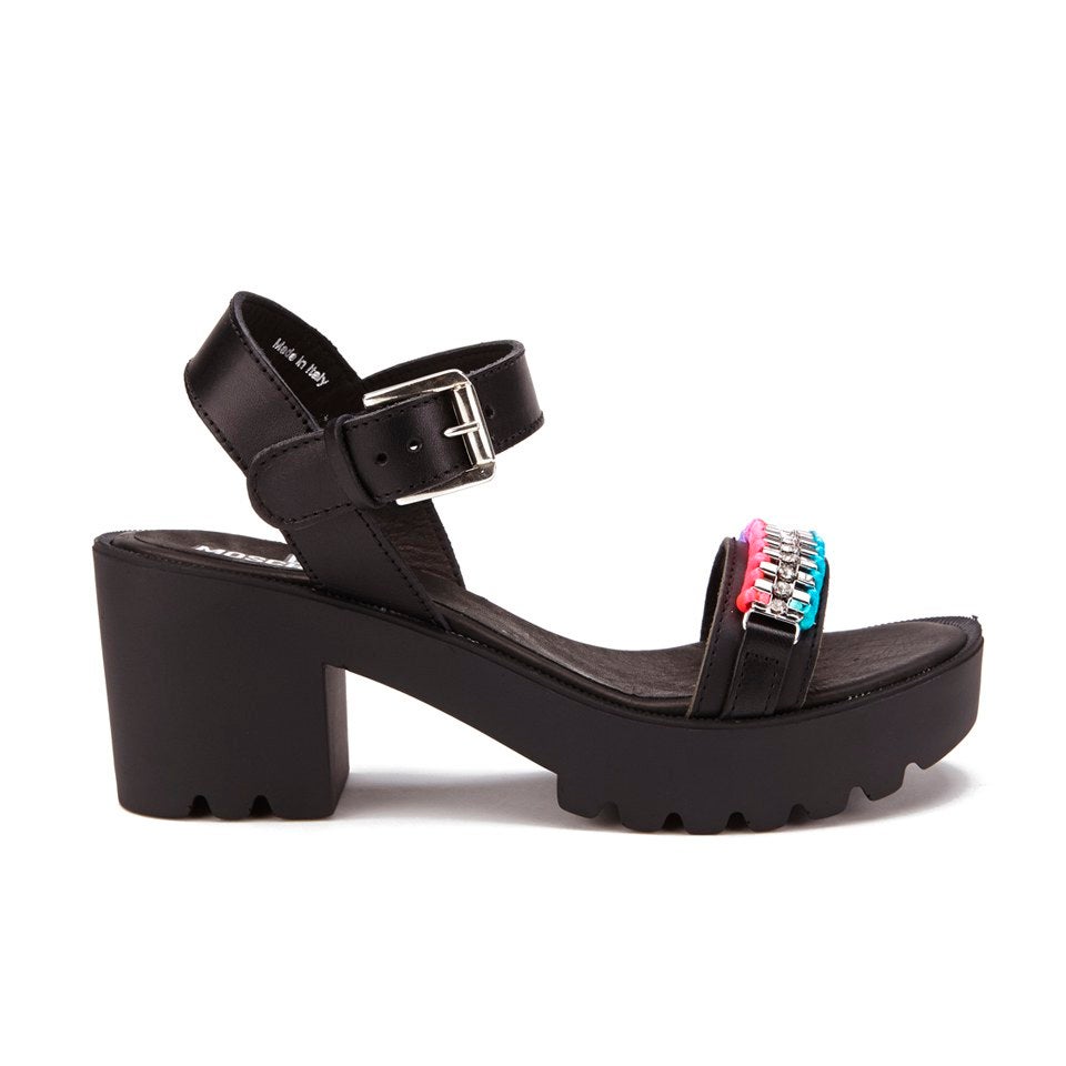 moschino belt platform sandals