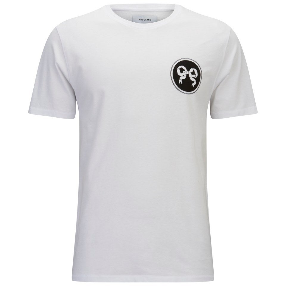 Soulland Men's Ribbon Print T-Shirt - White