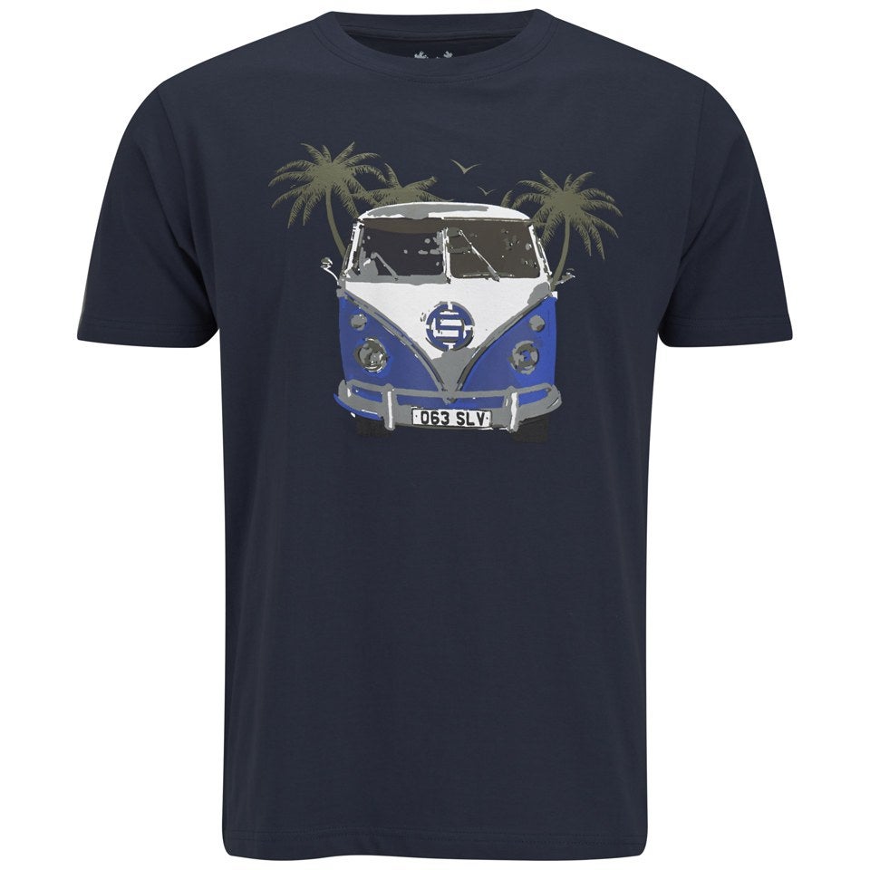 Salvage Men's Graphic Crew Neck T-Shirt - Navy