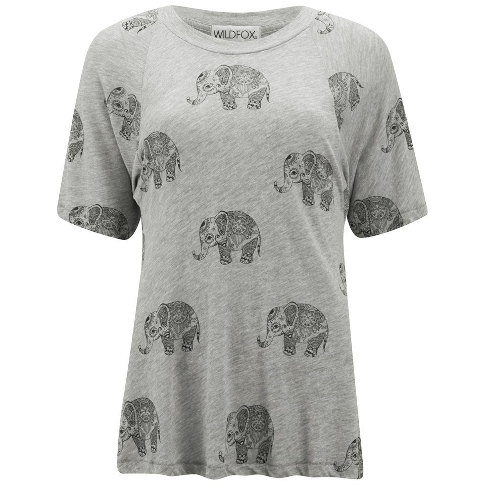 Wildfox Women's Perfect Roaming Elephant T-Shirt - Vintage Lace