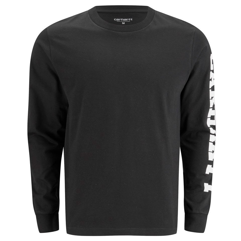 Carhartt Men's Long Sleeve College Left Arm Logo Detail T-Shirt - Black
