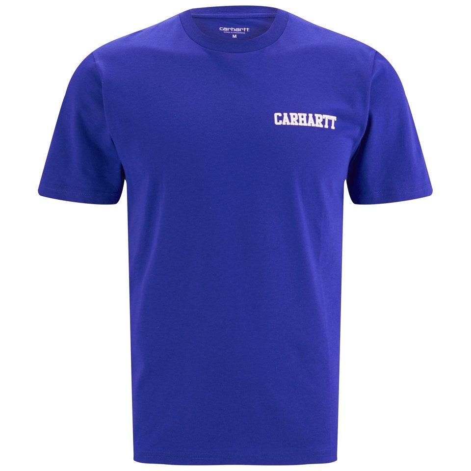 Carhartt Men's College Script T-Shirt - Resolution Blue/White