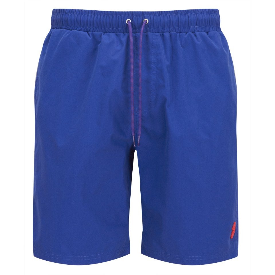 Luke Men's Cagy Knee Length Swim Shorts - Blue Movie