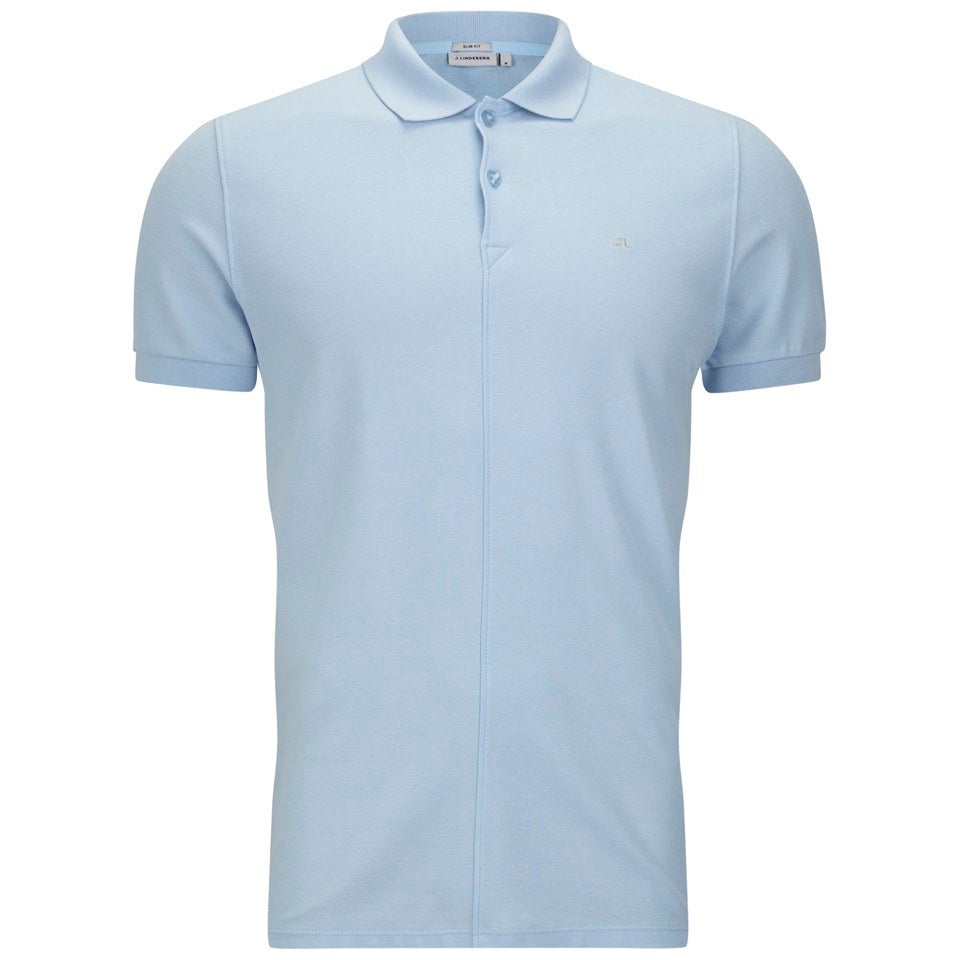 J.Lindeberg Men's Rubi Slim Fit Polo Shirt - Light Blue