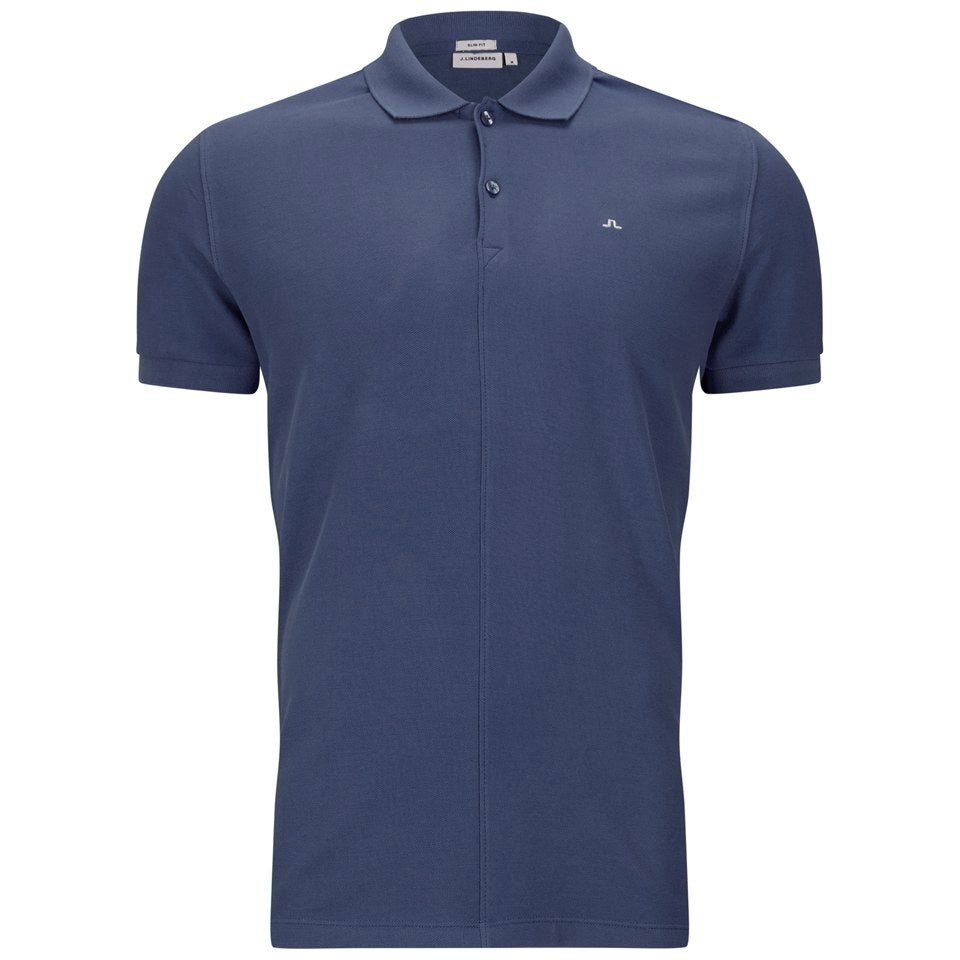J.Lindeberg Men's Rubi Slim Fit Polo Shirt - Washed Blue