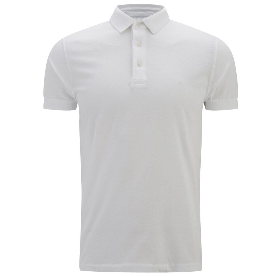 French Connection Men's FC Basic Sneezy Short Sleeve Polo Shirt - White