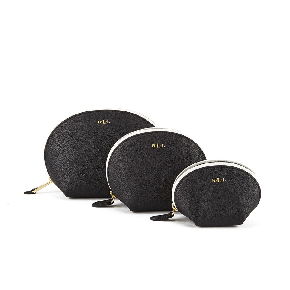 Lauren Ralph Lauren Women's Dorset Shell Cosmetic Case - Black/Vanilla