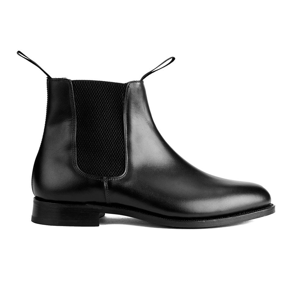 Tricker's Men's Game Leather Elastic Insert Chelsea Boots - Black