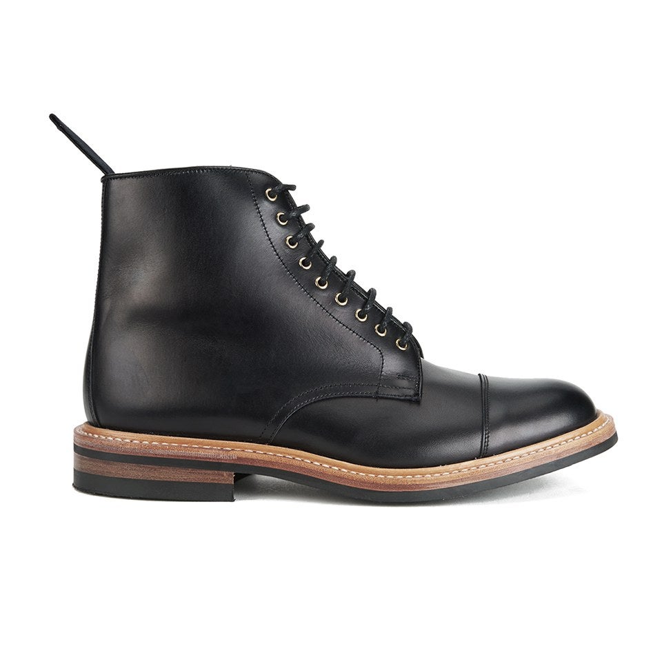 leather cap toe boots