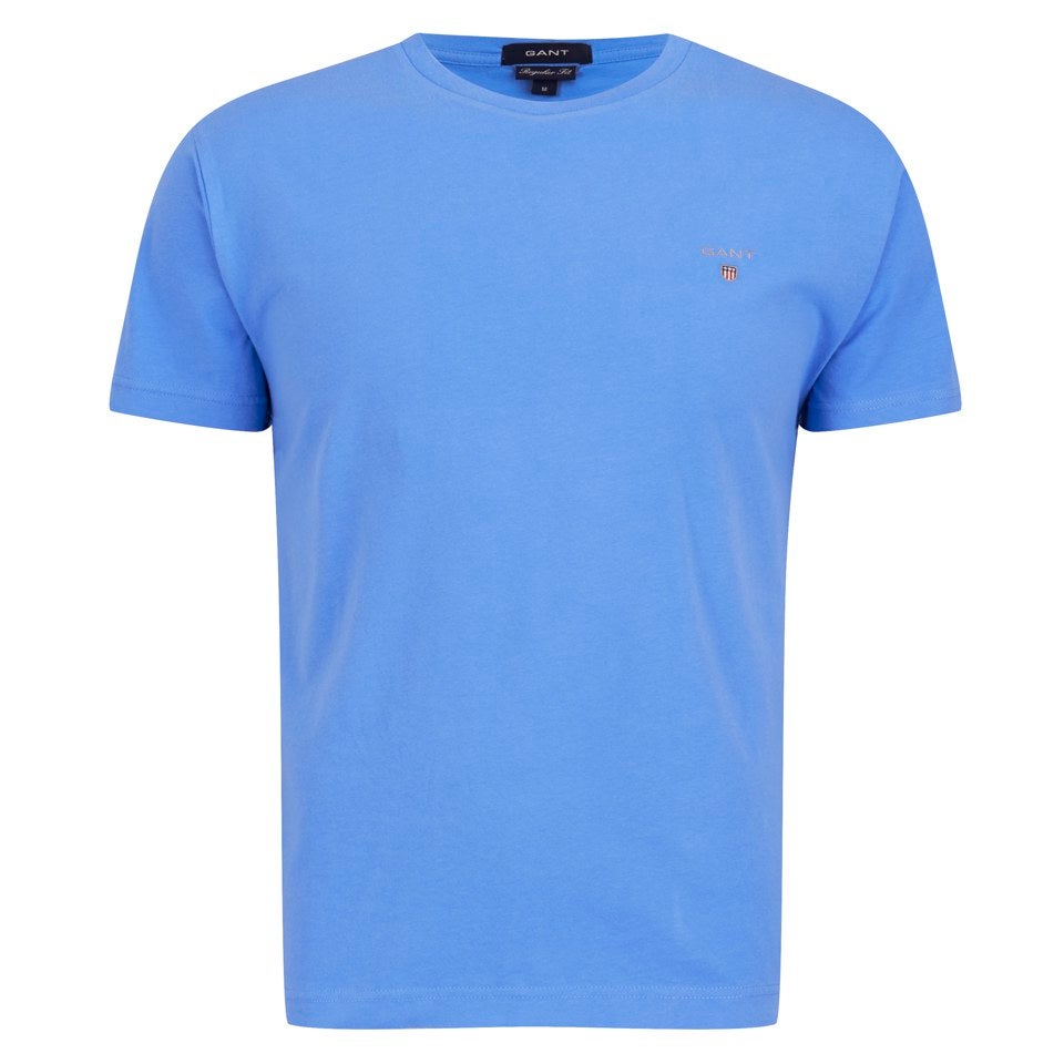 GANT Men's Solid Crew Neck T-Shirt - Evening Blue