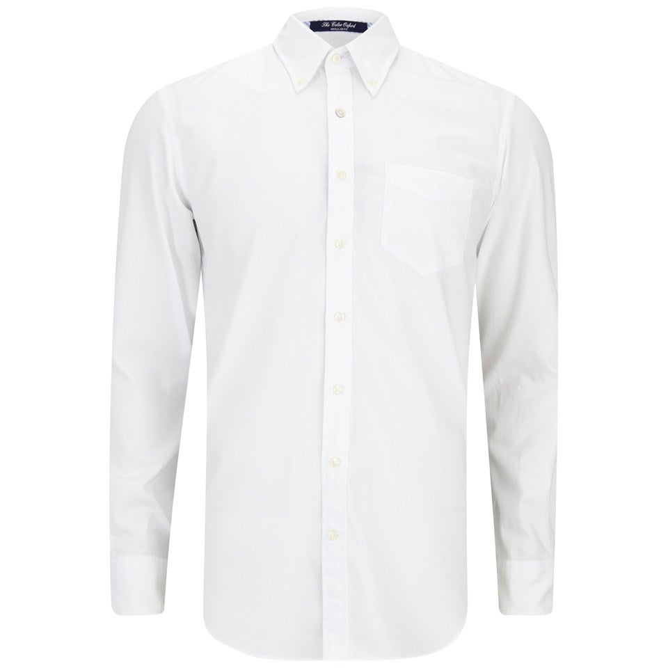 GANT Men's Colour Oxford Long Sleeve Shirt - White
