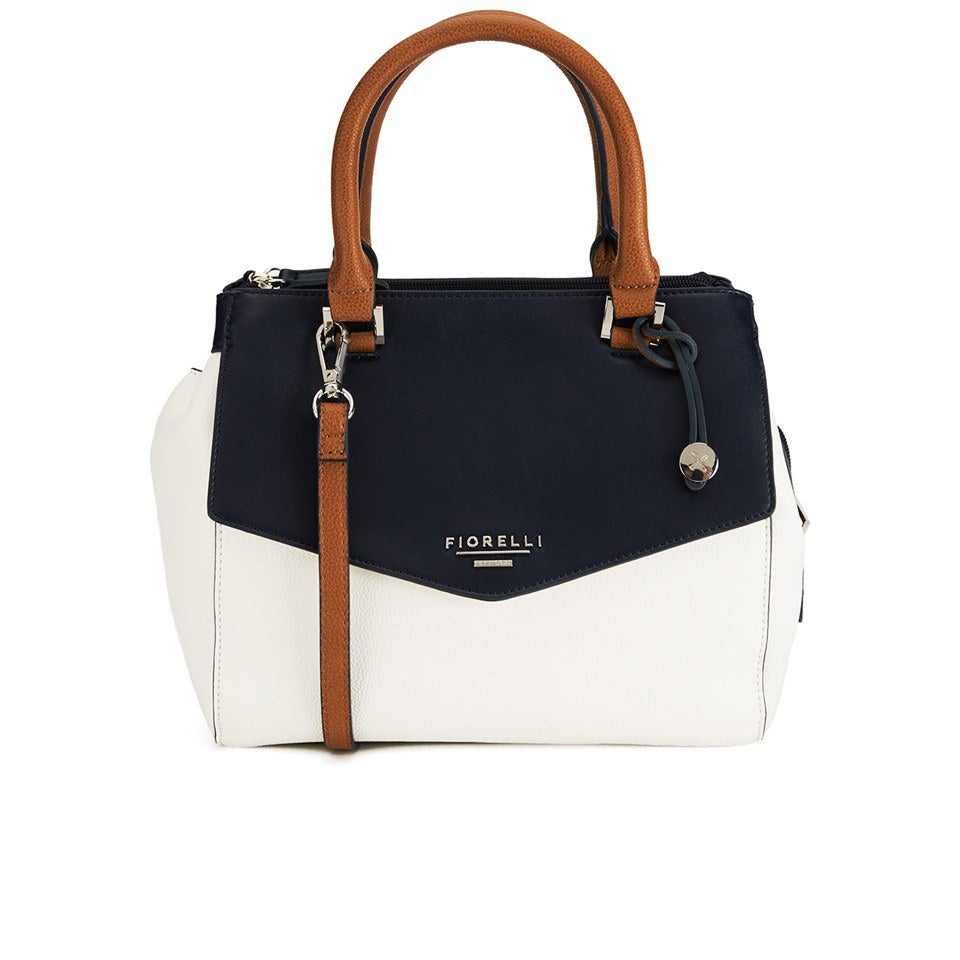 Fiorelli Women s Mia Nautical Grab Bowler Bag Navy Tan White